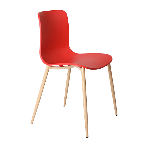 acti chair 4 leg woodgrain powdercoat frame