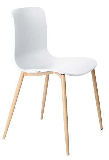 Acti 4 leg chair woodgrain powdercoat frame