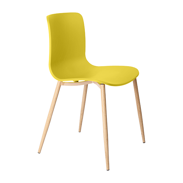 acti chair 4 leg woodgrain powdercoat frame