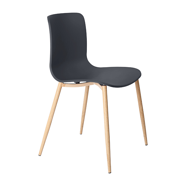 acti chair 4 leg woodgrain powdercoat frame