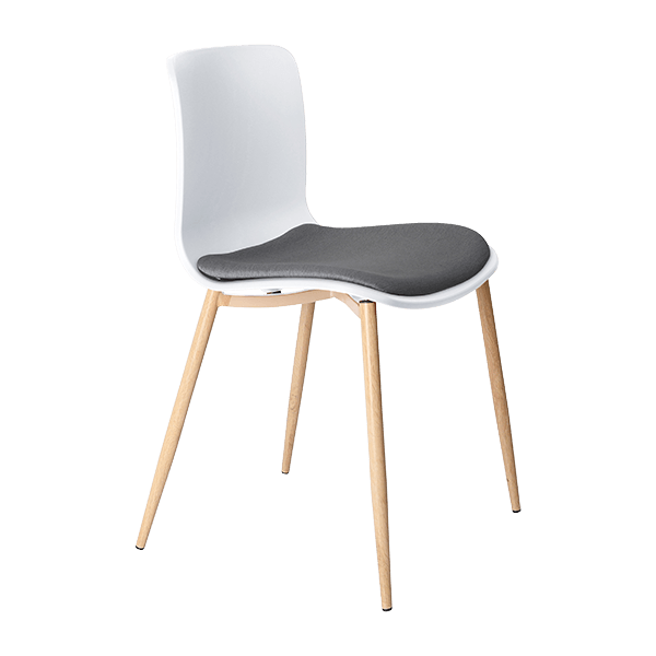 acti chair 4 leg woodgrain powdercoat frame