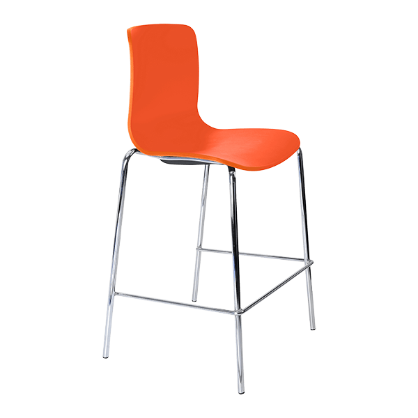 acti low stool chrome 4 leg frame