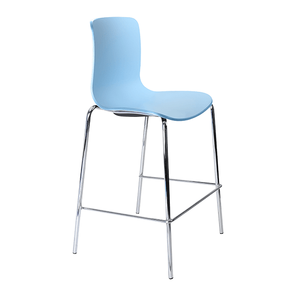 acti low stool chrome 4 leg frame