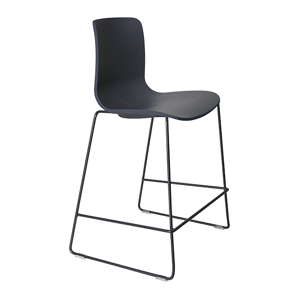 acti low stool black sled frame