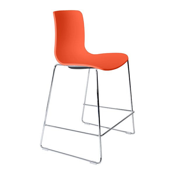 acti low stool chrome sled frame