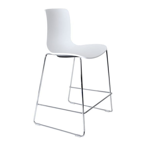 acti low stool chrome sled frame