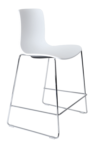 acti low stool chrome sled frame