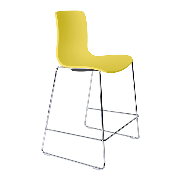 acti low stool chrome sled frame