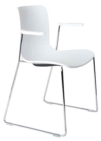 acti sled base chair with arms chrome