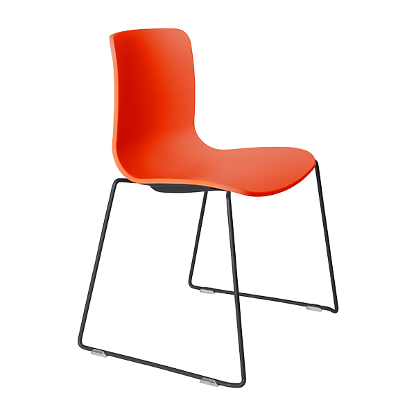 acti chair sled base chair black powdercoat frame