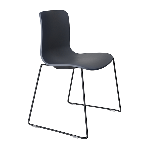 acti chair sled base chair black powdercoat frame