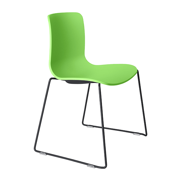 acti chair sled base chair black powdercoat frame
