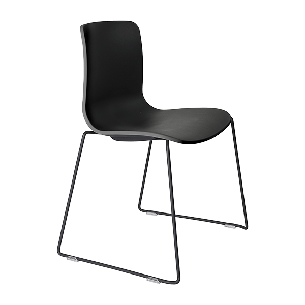 acti chair sled base chair black powdercoat frame