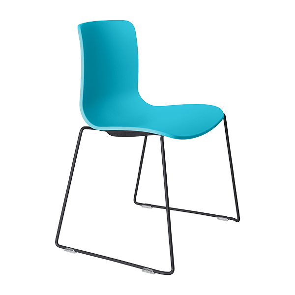 acti chair sled base chair black powdercoat frame