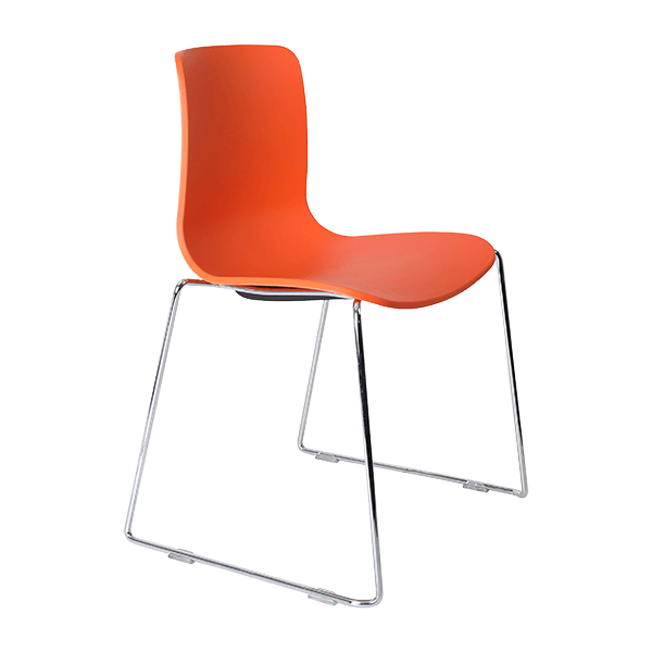 acti chair sled base chair chrome frame