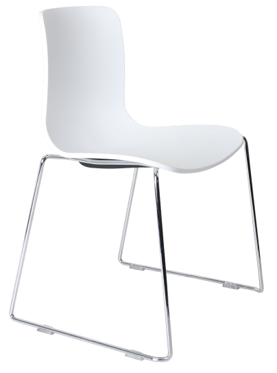 acti sled base chair chrome frame