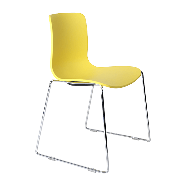 acti chair sled base chair chrome frame