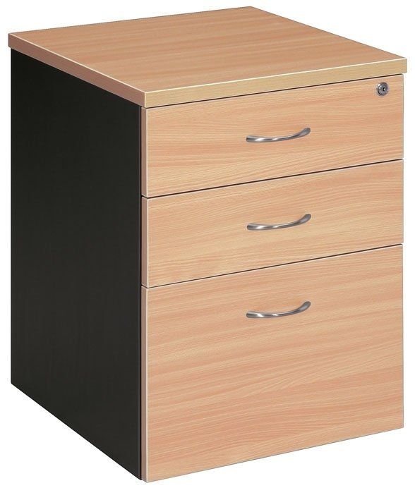 2 drawer 1 file mobile pedestal beech