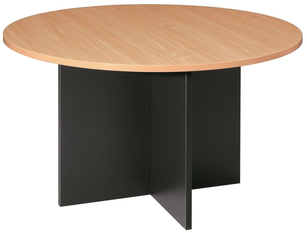 h-base boat-shaped boardroom table beech