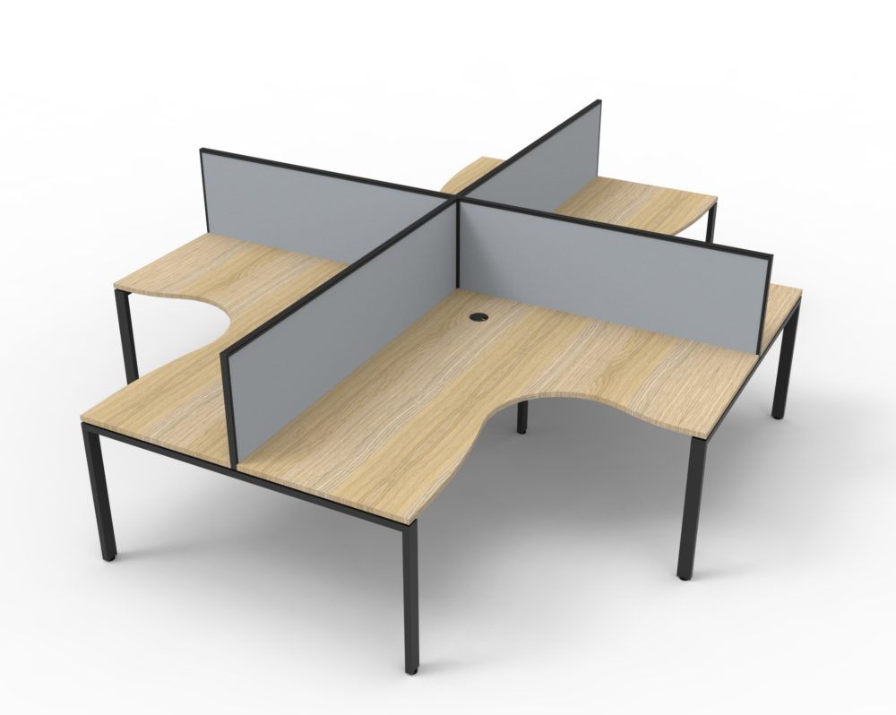 P-end desk beech