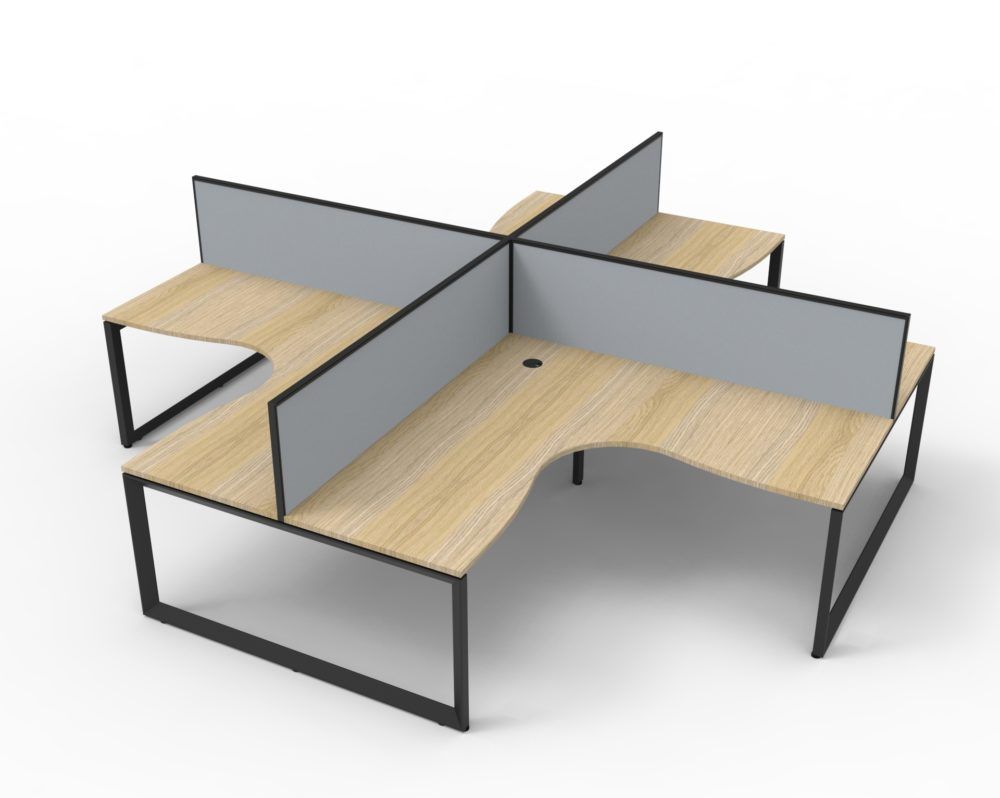 P-end desk beech