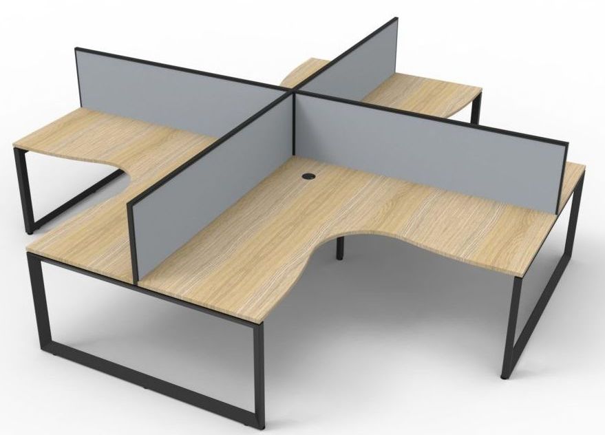 P-end desk white