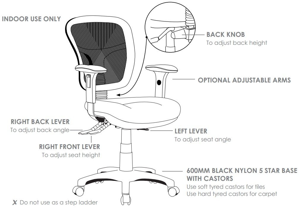 ecotech mesh drafting chair