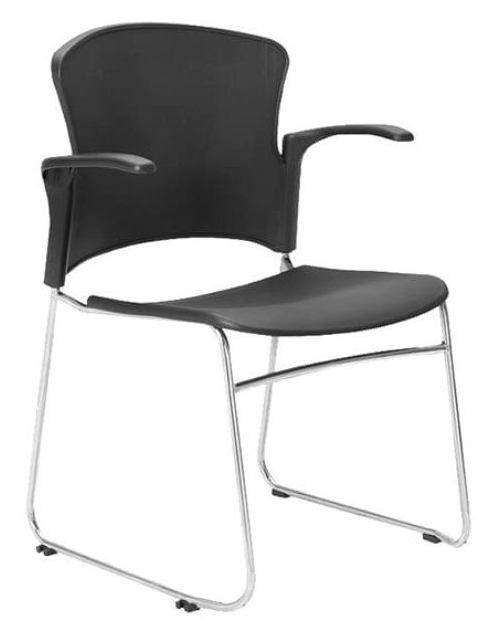 focus sled base visitor chair with arms
