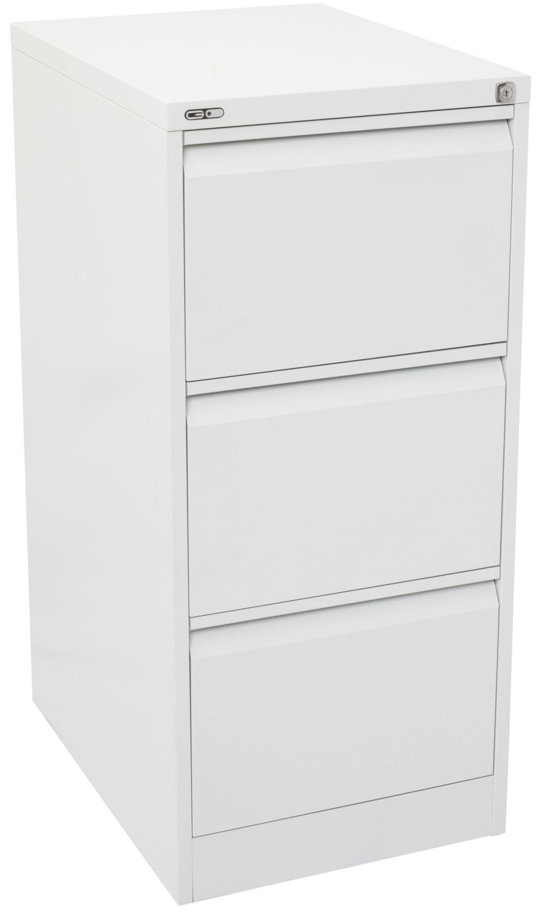 3 drawer metal filing cabinet white