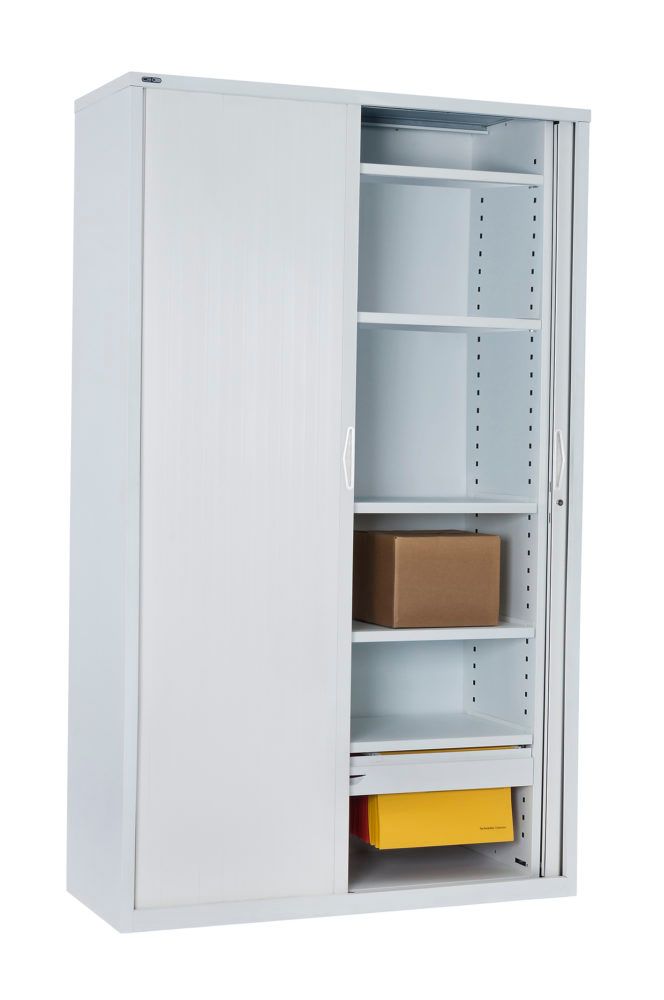 full door stationery cabinet white