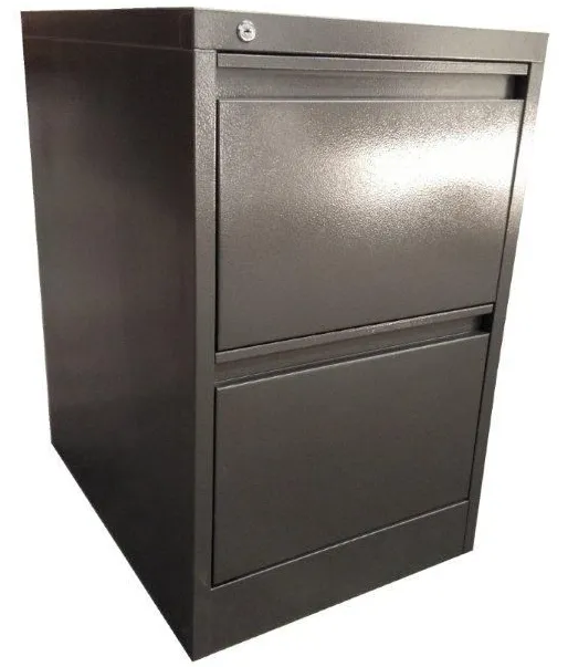 2 drawer metal filing cabinet graphite steel