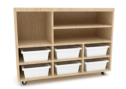tote tray unit 6 trays