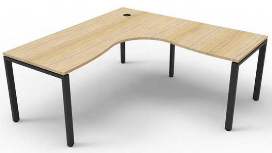 P-end desk white