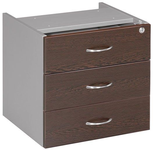 3 drawer fixed drawer box wenge