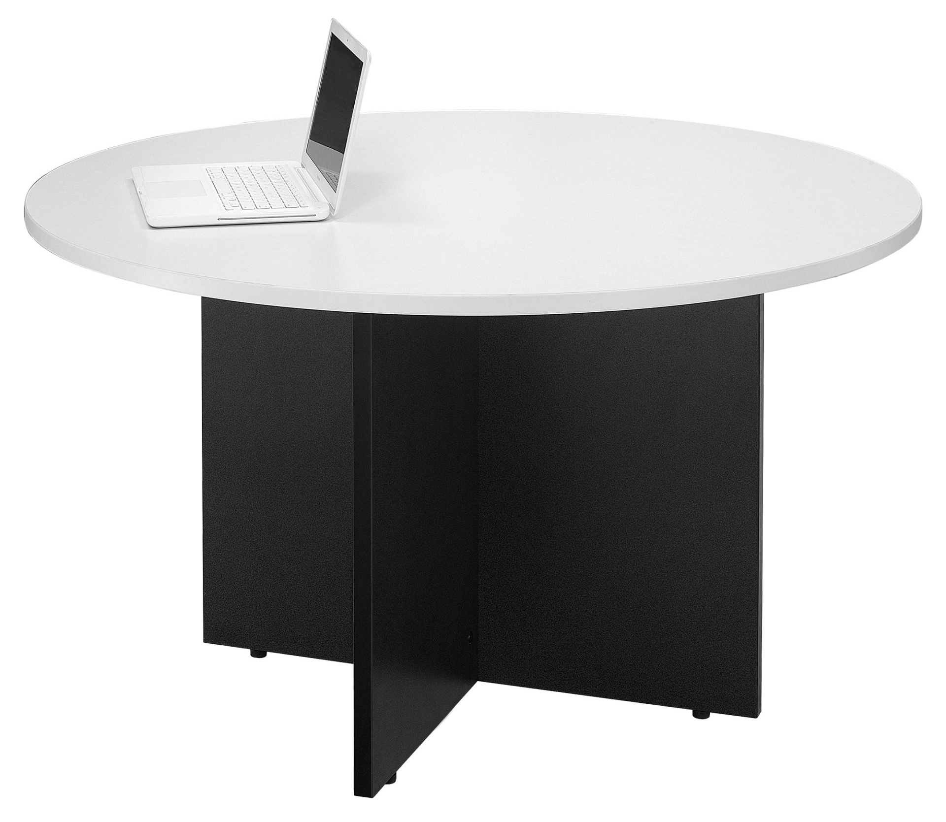 Cross Base round meeting table white