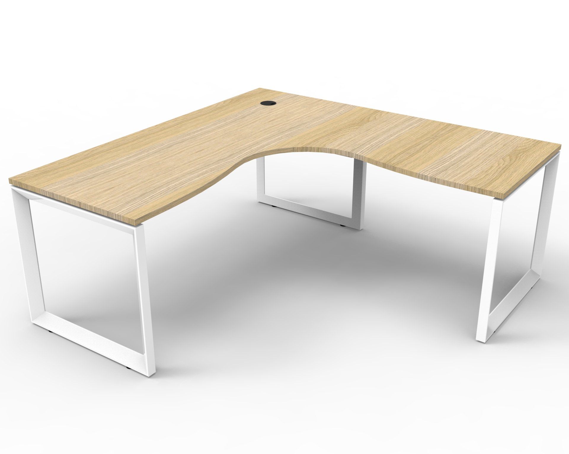 P-end desk beech