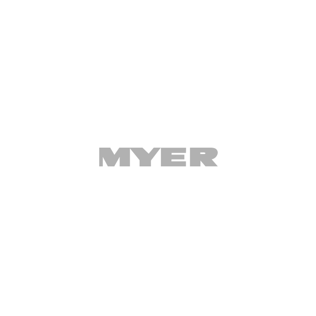 The myer logo is on a white background.