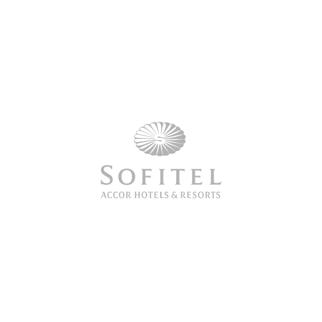 A black and white logo for sofitel accor hotels and resorts