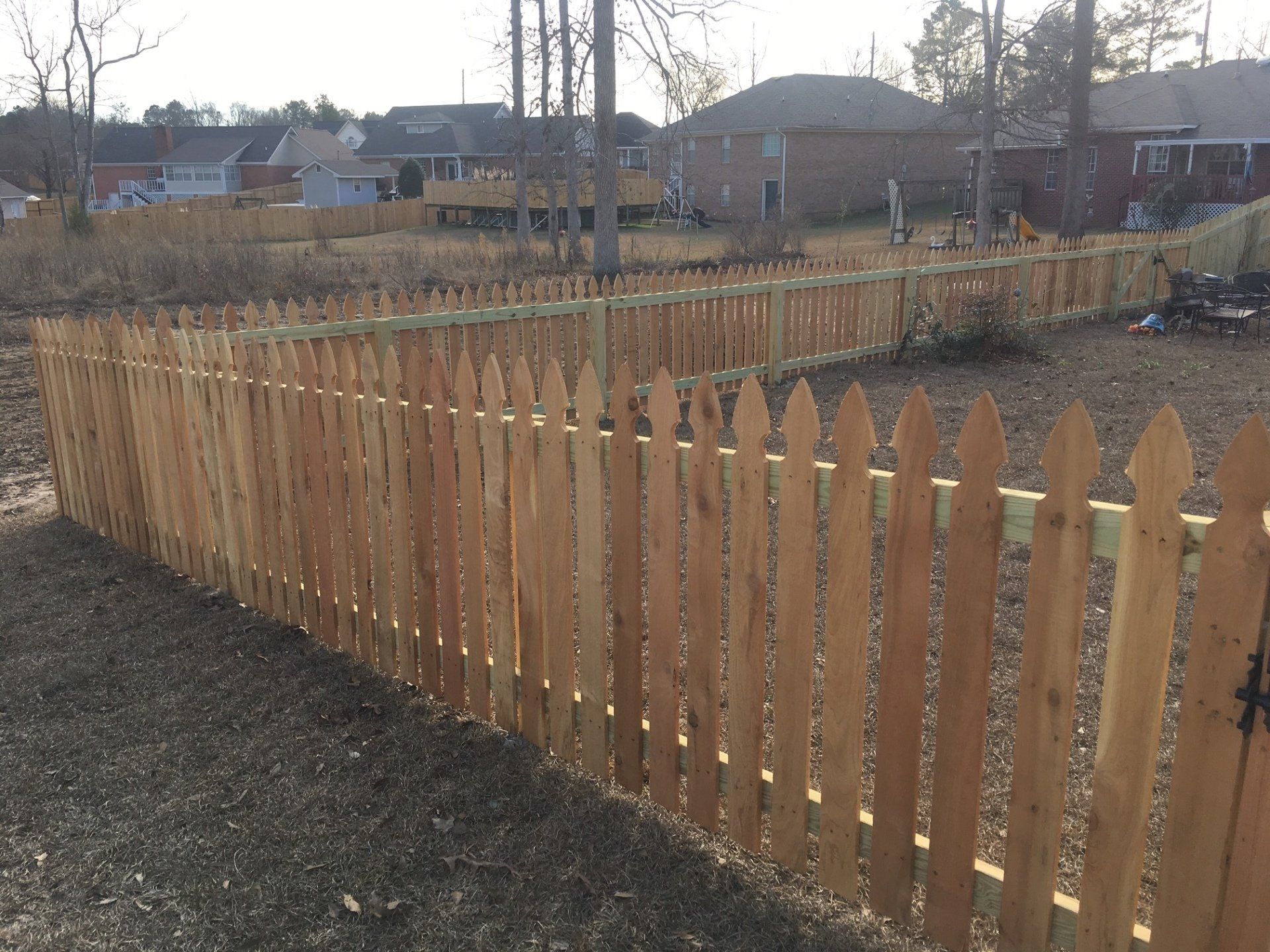 Wooden Low Fence — Columbus, MS — Columbus Fence Company