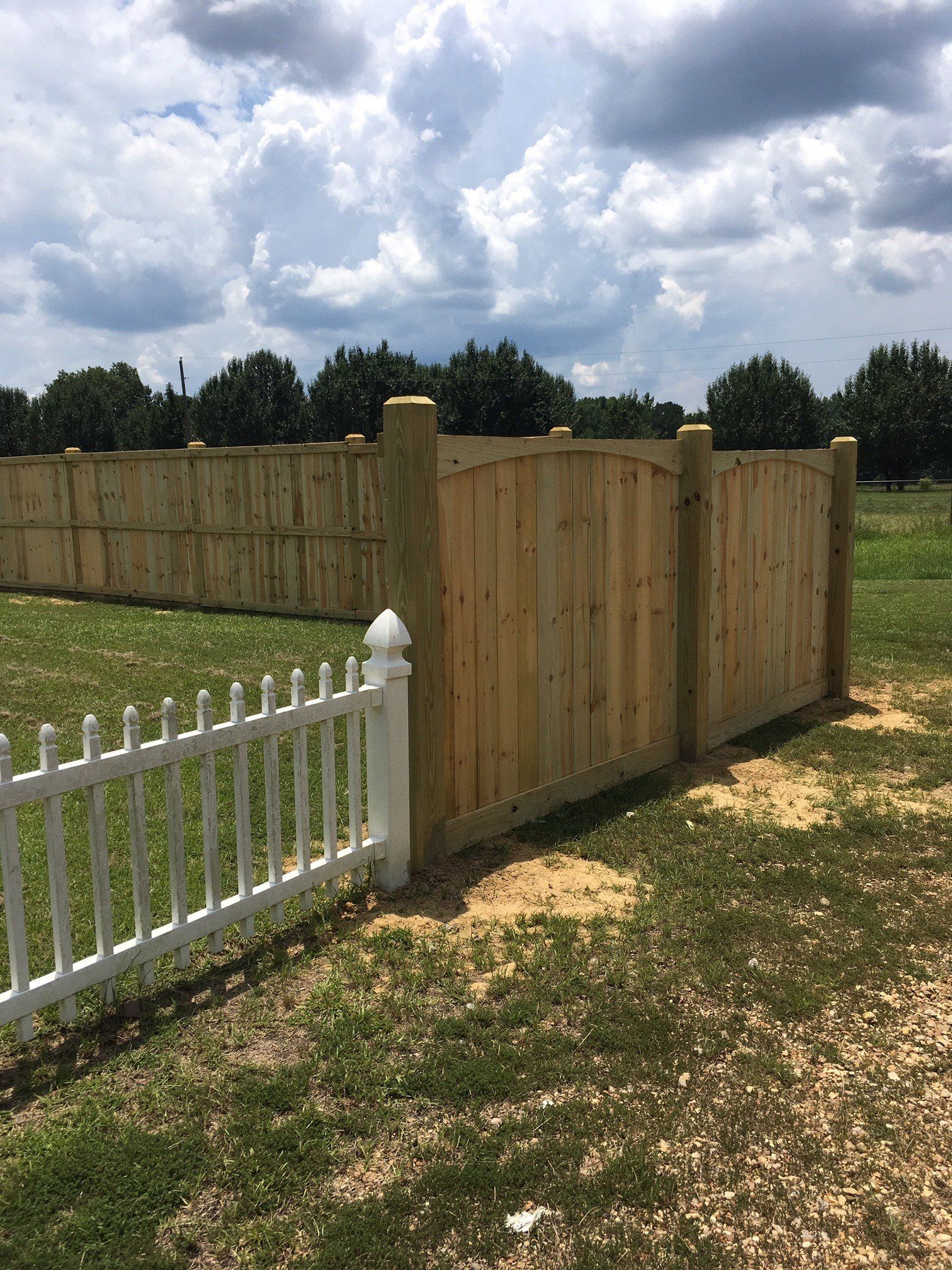 Wooden White Fence — Columbus, MS — Columbus Fence Company