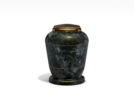 Un’urna in granito nero 