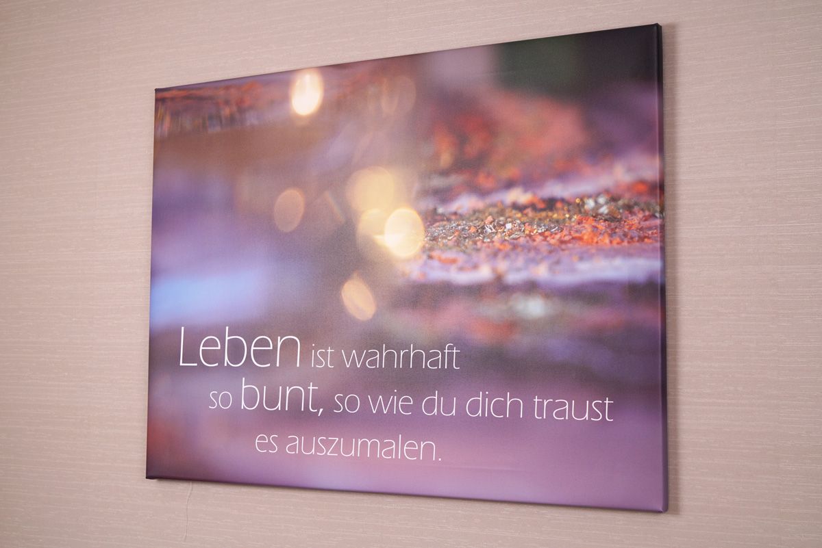 Fotokunst mit Sinn: kreativ fotografiertes Kunstwerk mit einem Sinnspruch, verkäuflich