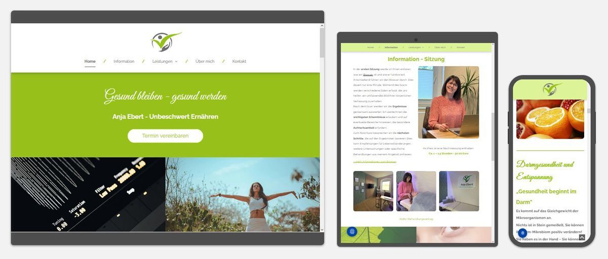 Website-Vorschau: Anja Ebert - Unbeschwert Ernähren, 