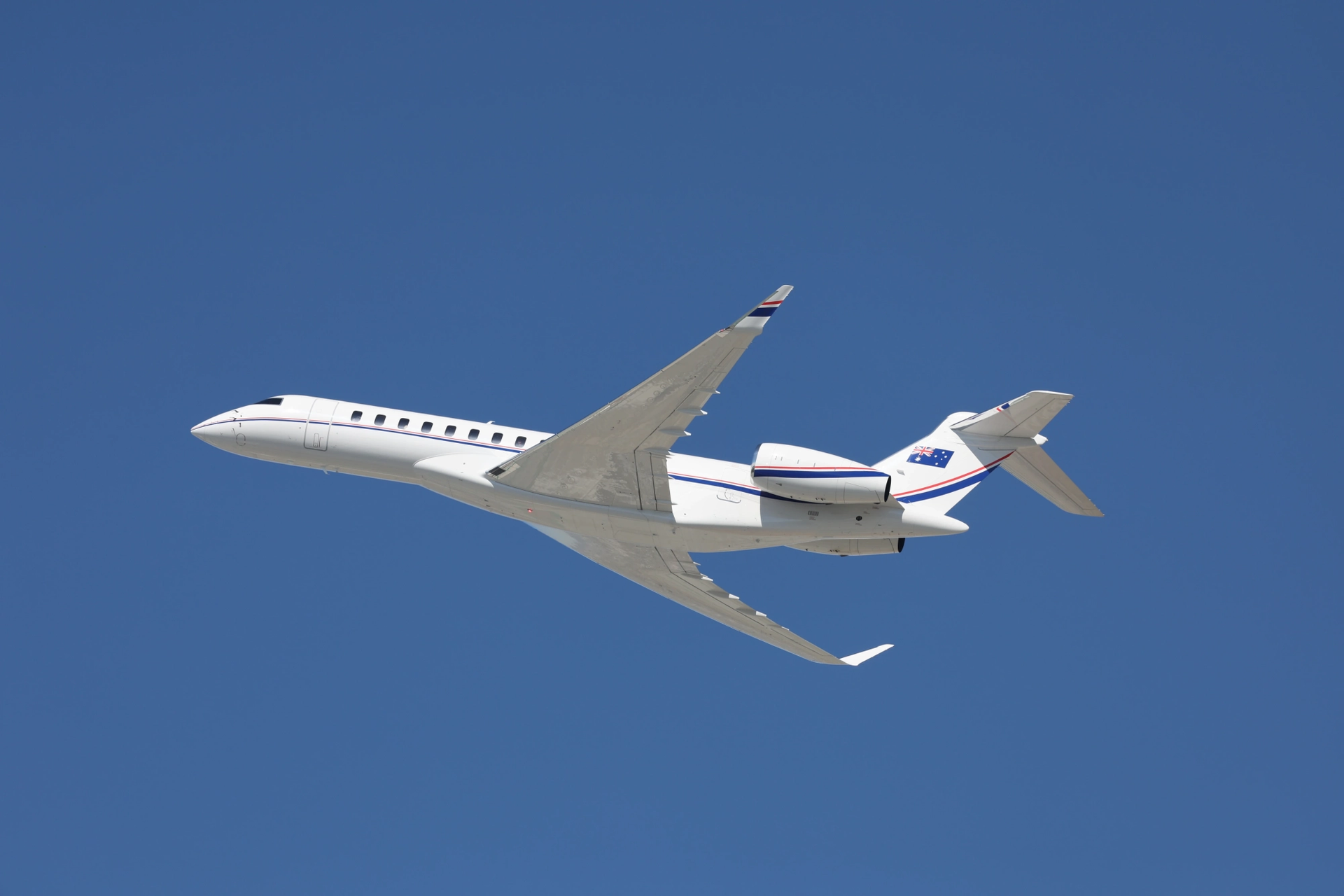 Aviation industry report with charts showing private jet sales growth in Australia