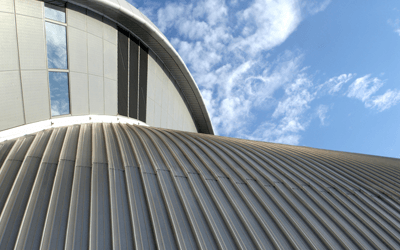 Curved corrugated roof