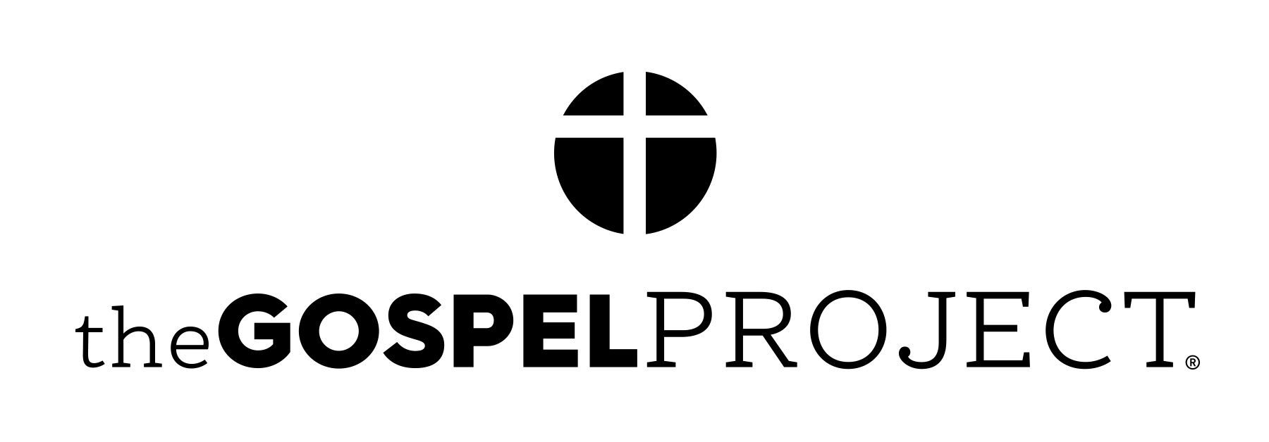 A black and white logo for the gospel project