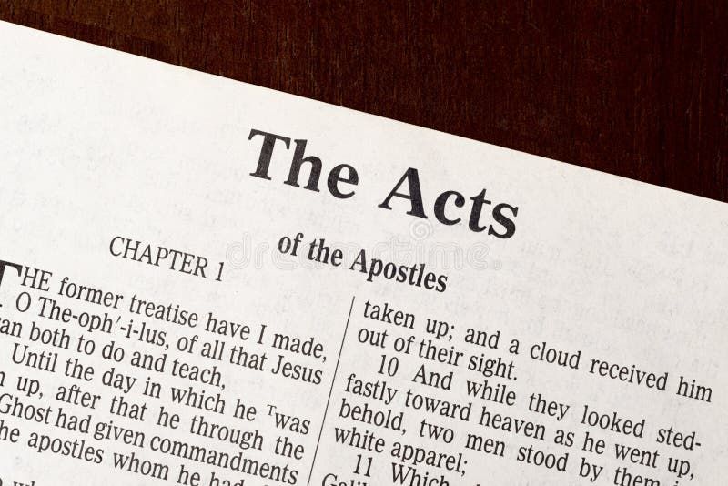 A close up of the acts of the apostles chapter 1