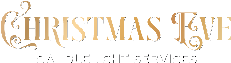 A logo for christmas eve candlelight services.