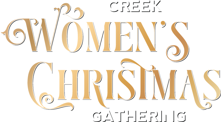 The logo for the creek women 's christmas gathering