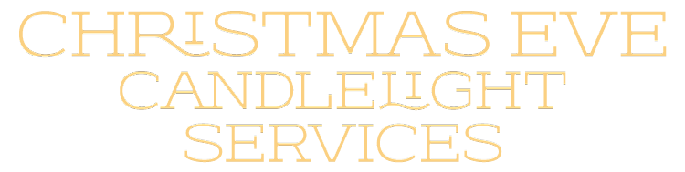 A logo for christmas eve candlelight services.